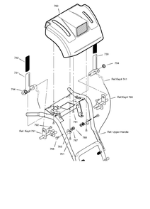 Control Panel Diagram and Parts List for 1695363-6271200X54 2007 Briggs and Stratton Snow Blower